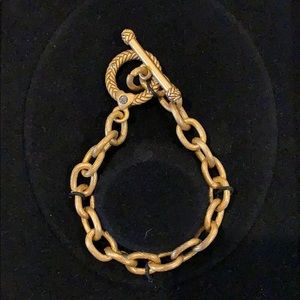Jay Strongwater 8” gold chain bracelet